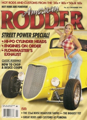 AMERICAN RODDER 1994 NOV - DEUCE COUPE CHOPPED, CUSTOMIZE A 53 STUDEBAKER